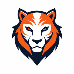 head of tiger vector art