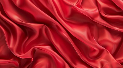 Obraz premium a red silk fabric with a very smooth surface