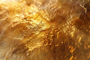 A gold surface with a rough texture