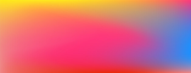 Bright multicolor wavy vector gradient background. Vivid eye-catching African sunrise or sunset sky backdrop. Modern colorful soft fluid mesh gradient. Vibrant futuristic banner in blue, pink, yellow