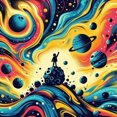 Obraz premium Cosmic Illustration