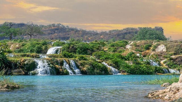 Wadi Darbat in the Dhofar region of Oman