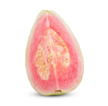 pink guava isolated on transparent png