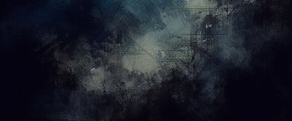 Obraz premium Arte abstracto pintura negro aguamarina. Carteles, portadas, grabados. Arte mural abstracto. Arte interior digital. textura abstracta. Para diseño, impresión, papel tapiz, afiche, tarjeta, mural, alfo