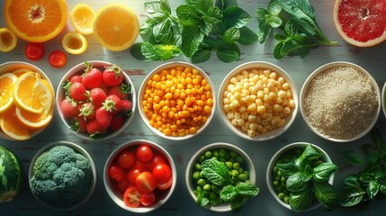 Visual Feast: Illustrated Nutritious Food Preparation with Photographic Precision