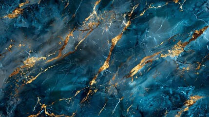 Fototapeta premium a blue marble texture with gold highlights