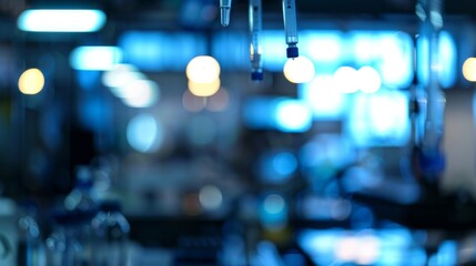 A blurred background depicting a scientific research lab.

