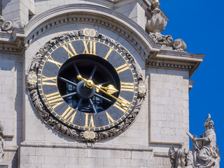 West clock on the tower of St Paul's Cathedral (London, England, United Kingdom)