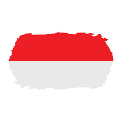 Naklejka premium Brush Indonesia Flag