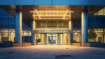 The grand architectural statement of the hospital entrance, embodying the spirit of healthcare innovation.