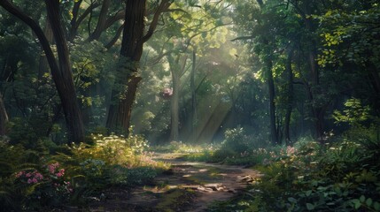 Fototapeta premium morning in the woods