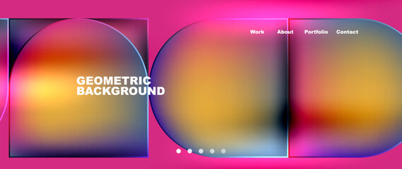 Circles and lines. Bright colorful geometry with glassmorphism effect. Vector Illustration For Wallpaper, Banner, Background, Card, Book Illustration, landing page