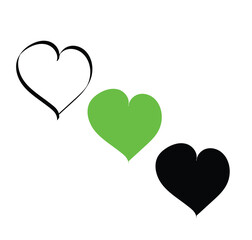 Vector illustration simple leaf. Flat icon set isolated.