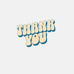 lettering Thank You isolated motivational quotes