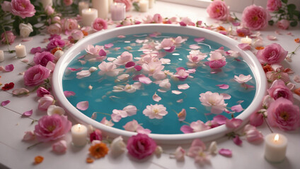 Milk Bath with Flowers