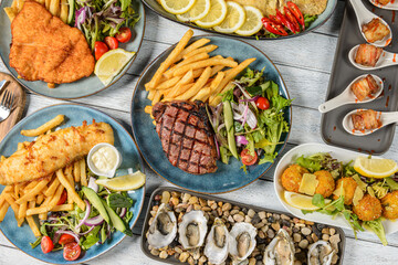 Appetizing cuisine, delicious diet, fresh fruit,