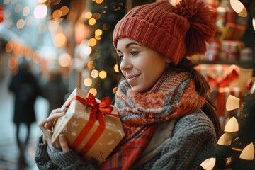 A personal shopper assisting clients with holiday gifts