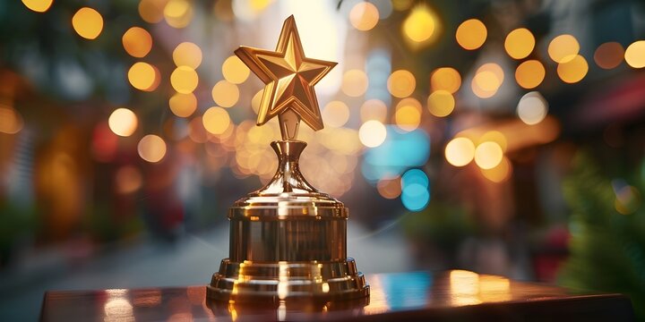 Glowing Award Ceremony Celebrating Community Service and Development