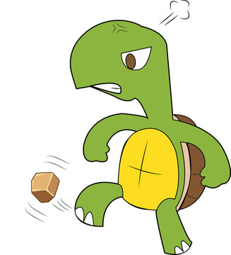 fustrated turtle vector