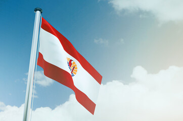 French Polynesia national flag illustration image