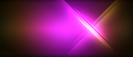 Neon glowing circle rays, light round lines in the dark, planet style neon wave lines. Energetic electric concept design for wallpaper, banner, background