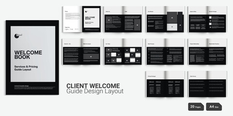 Client Welcome Guide Design Welcome Book Design Welcome Guide Design Layout Welcome Pack	
