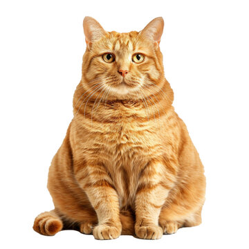 An orange fat cat is very cute