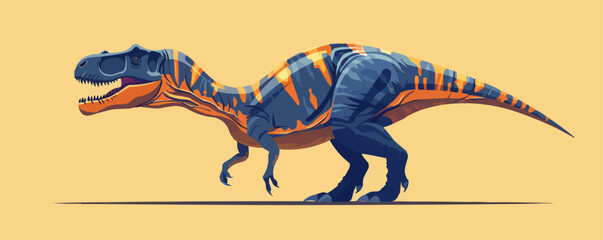 Giganotosaurus vector flat minimalistic isolated illustration