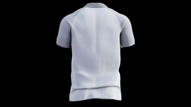3D T shirt mockup spin animation in 4K on black background.