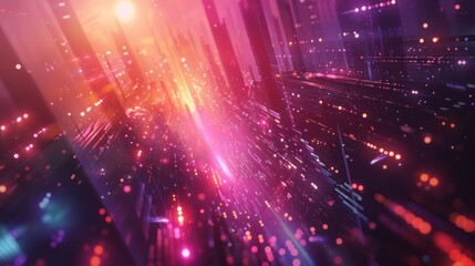 Fototapeta premium abstract light background - Futuristic Digital Lightscape