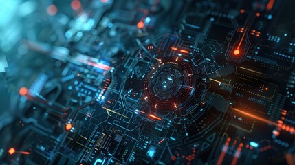 technology background - Cybernetic Core Interface