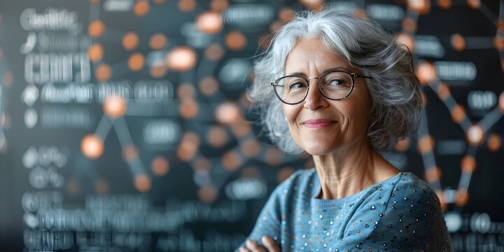 Confident Senior Woman Embracing Digital Technology for Empowered Lifestyle