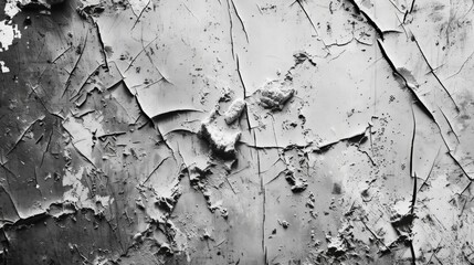 Surface with visible cracks and holes in black and brown tones. Worn texture concept