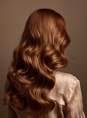 Naklejka premium A woman with long, curly brown hair.
