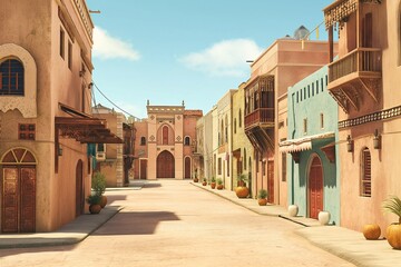 arabic city scene in generative ai