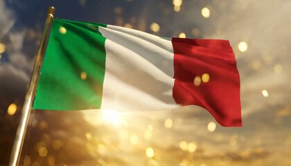 National Pride: The Italian Flag Waving Gracefully