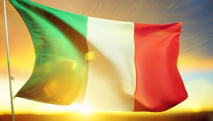Majestic Tricolore: Italy's Flag in Motion