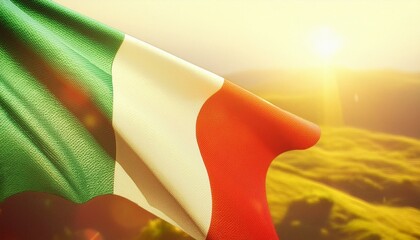 Italy's Pride: The Italian Flag Waving in the Wind