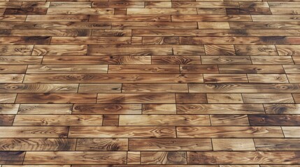 A wooden floor with a brown color