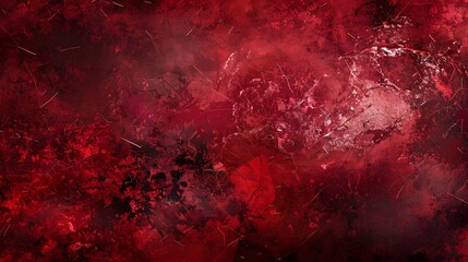 Red Grunge Texture with Dark and Light Patterns
