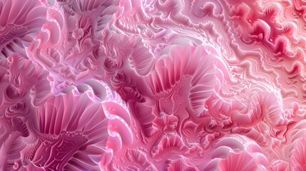 Abstract Pink Fractal Texture Background