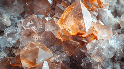 Vivid Macro of Crystals and Minerals Texture