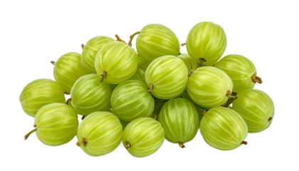 Fresh Gooseberries Isolated on White Background