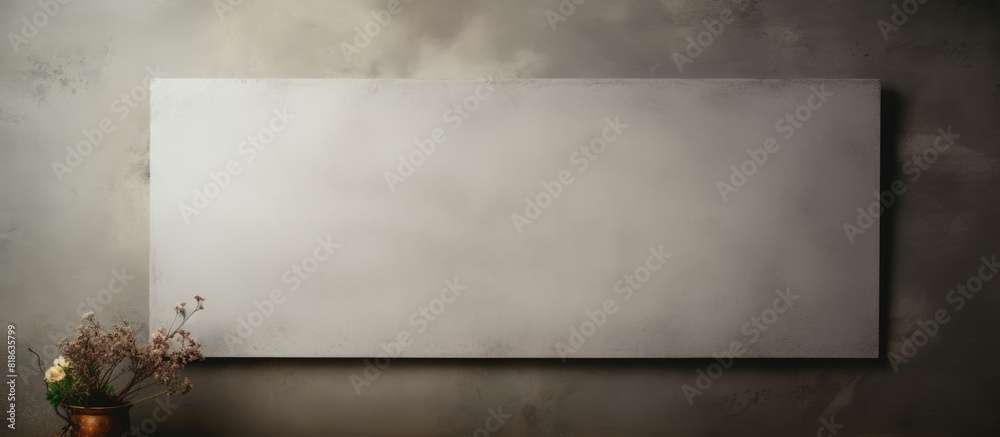 Poster A photo of a copy space image with a texture resembling grey toned paper