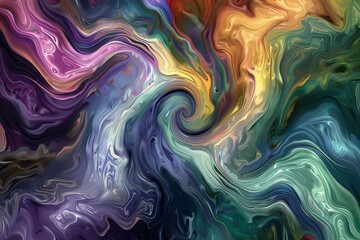 abstract hypnotic fluid art swirling colors and textures digital art