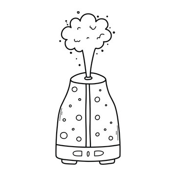 recommend clip art: Aroma diffuser vector doodle illustration isolated on a white background.