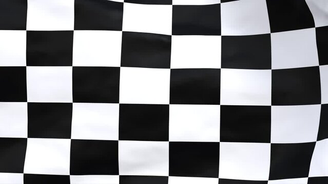 drapeau &agrave; damier - vid&eacute;o en boucle - rendu 3D