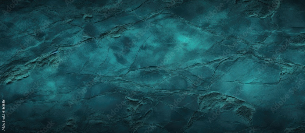 Aufkleber copy space image of a rough natural surface with a dark turquoise background