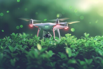 Drone technology farming isometric vector data collection aerial precision agriculture tech modern agriculture crop management vehicle.