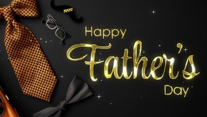 father day animated happy father day gold background father's day greeting lette
